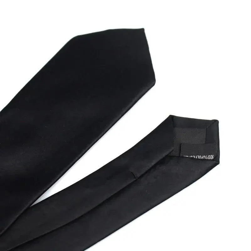 Black Business Skinny Men Neckties Wedding Slim Ties Elegant Men Lightweight High Quality Modern Ties