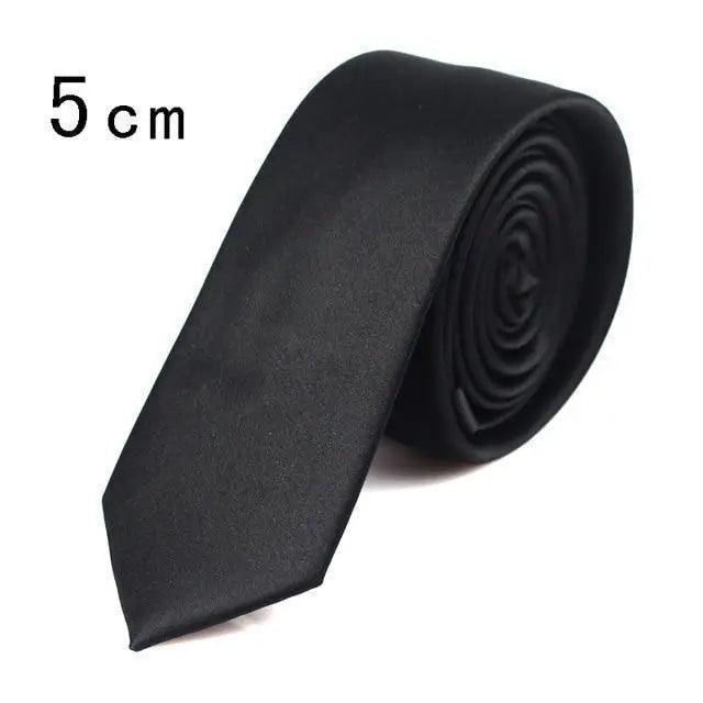 Black Business Skinny Men Neckties Wedding Slim Ties Elegant Men Lightweight High Quality Modern Ties