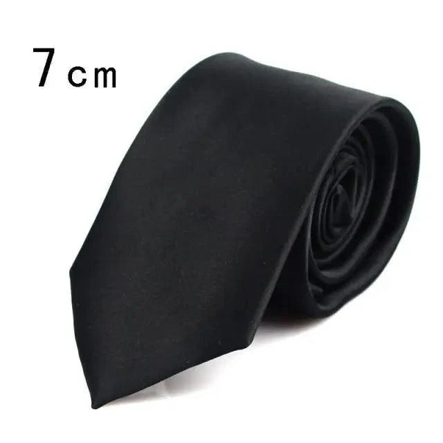 Black Business Skinny Men Neckties Wedding Slim Ties Elegant Men Lightweight High Quality Modern Ties