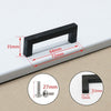 Black Cabinet Handle Square Furniture Hardware Stainless Steel Kitchen Door Knobs Cupboard Wardrobe Drawer Pulls Furniture Handle Drawer Pull Hardware Stainless Steel Kitchen Drawer Pulls Cabinet Handles - 64mm-72mm