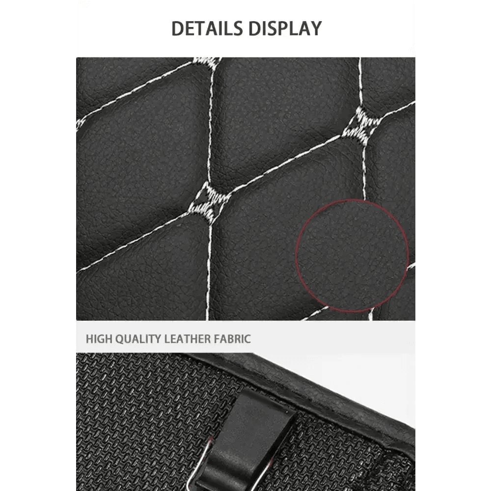 Black Car Seat Protector Pad with Red Stitching