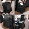 Black Car Trash Can Hanging Seat Back Bag Multi-functional Waterproof Folding  Easy Storage Box For Cars