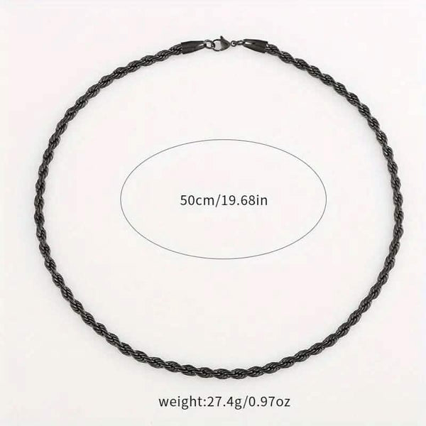 Black Chain Style Titanium Steel Fashion Necklace for Men