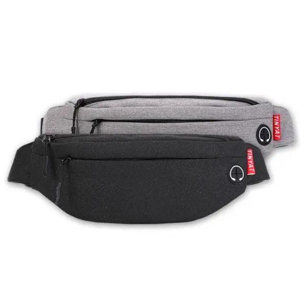 Black Crossbody Fanny Pack Simple Design Belt Bag Canvas Hands Free Travel Bag Sports Workout Durable Lightweight Fanny Packs For Festivals