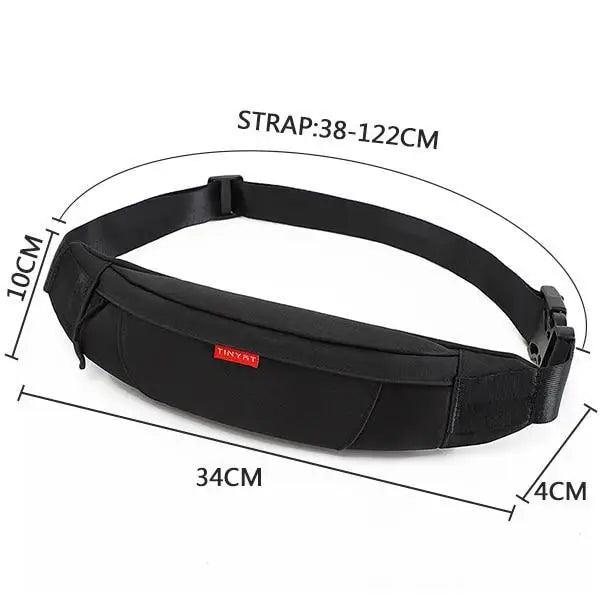 Black Crossbody Fanny Pack Simple Design Belt Bag Canvas Hands Free Travel Bag Sports Workout Durable Lightweight Fanny Packs For Festivals