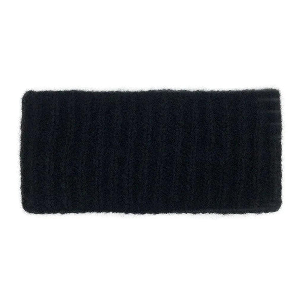 Black Ribbed Alpaca Ear Warmer - Gifts for You 'n Me
