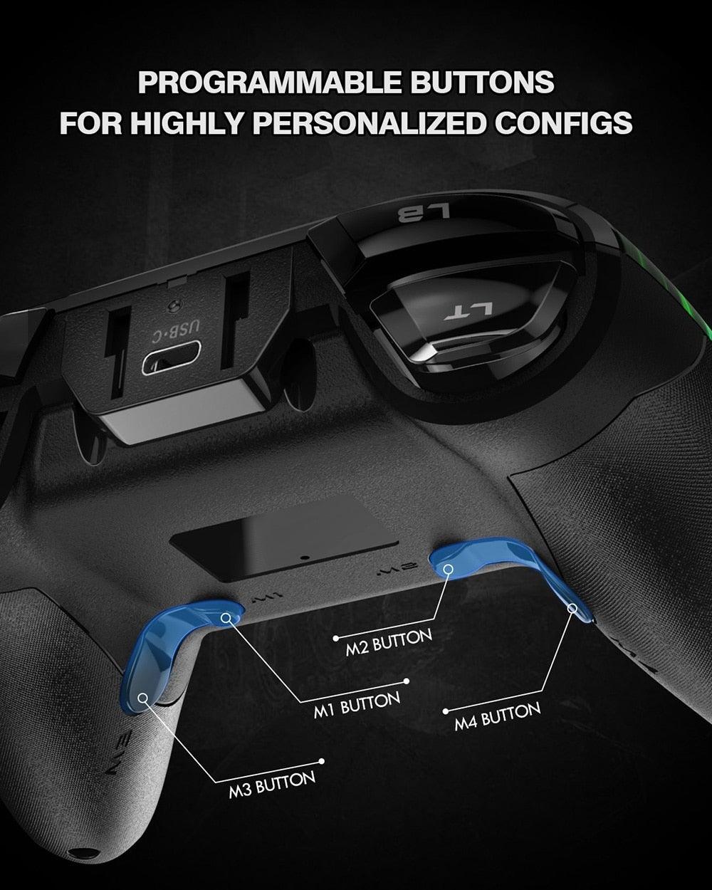 Black Easy Wireless Joystick Gamepad with Programmable Buttons Compatible With PC Laptop