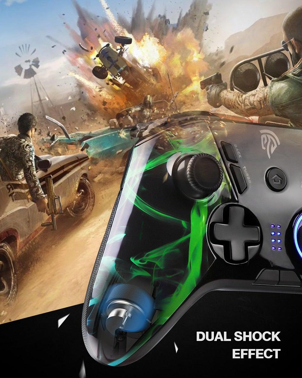 Black Easy Wireless Joystick Gamepad with Programmable Buttons Compatible With PC Laptop