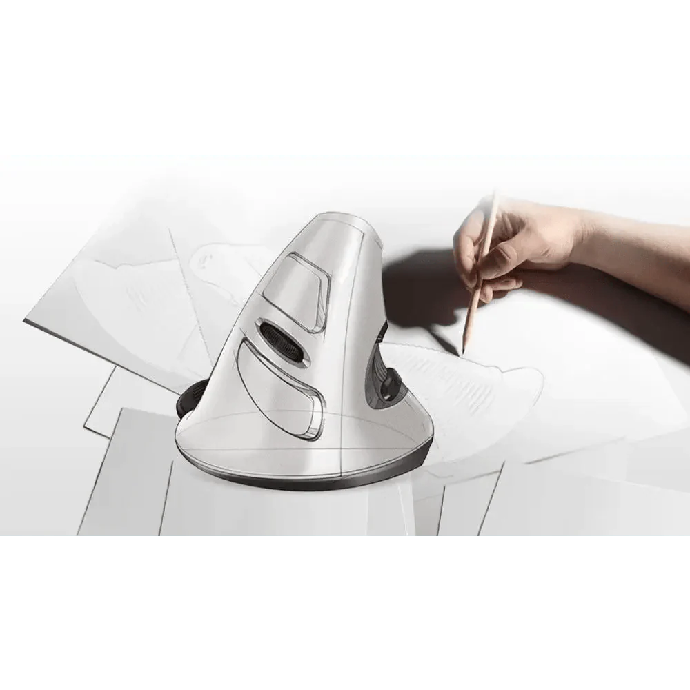 Black Ergonomic Design Office Vertical Mouse 6 Buttons 600/1000/1600 DPI Right Hand Mice With Wrist Mat Better Performance Mouse For PC Desktop Laptop