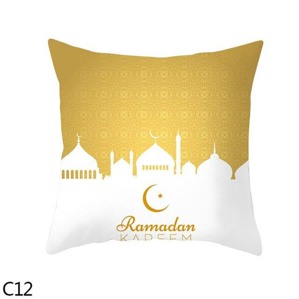 Black Gold Decor Pillow Case Ramadan Cushion Cover Pattern Decorative Cushion Pillowcase Stylish Pillow Home Decor Pillowcover