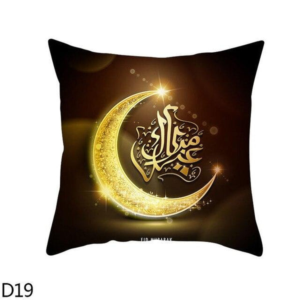 Black Gold Decor Pillow Case Ramadan Cushion Cover Pattern Decorative Cushion Pillowcase Stylish Pillow Home Decor Pillowcover
