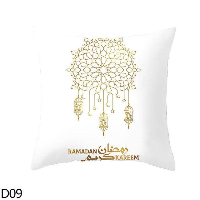 Black Gold Decor Pillow Case Ramadan Cushion Cover Pattern Decorative Cushion Pillowcase Stylish Pillow Home Decor Pillowcover
