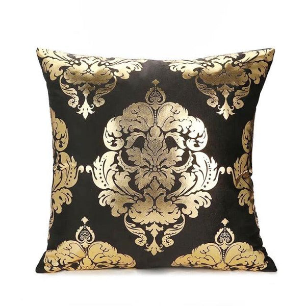 Black Gold Pillow Geometric Cushion Hot Pillows For Chairs Seat Pillowcase Black Striped Pillow Case  Luxury Soft Cushion Covers Decor Home Livingroom Decoration 45x45CM