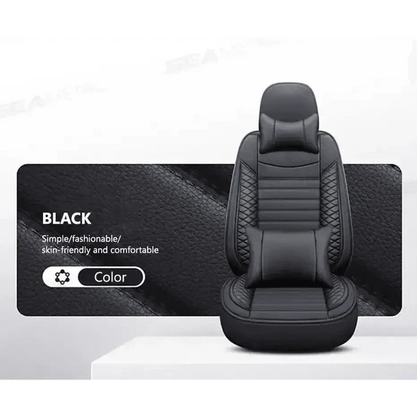 Black Leather Car Seat Covers Seametal Car Seat