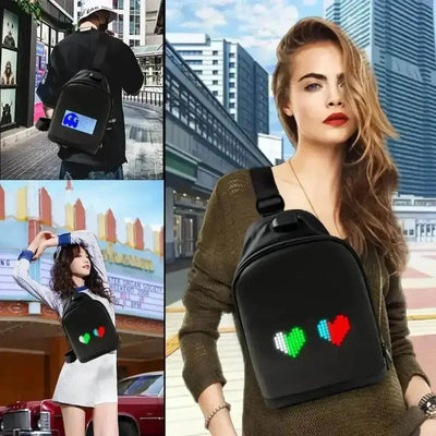 Black LED Pixel Backpacks and Smart Waist Bags