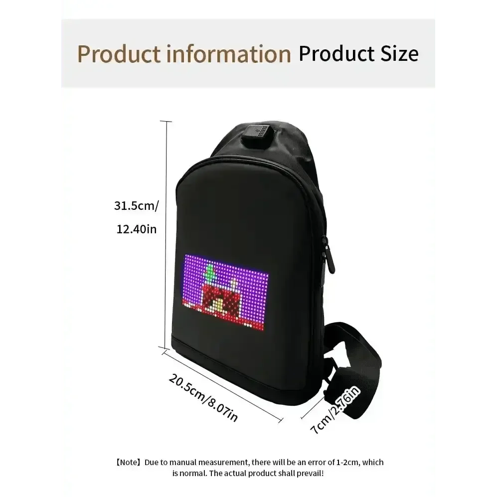 Black LED Pixel Backpacks and Smart Waist Bags