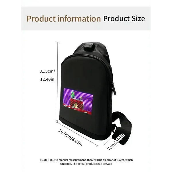 Black LED Pixel Backpacks and Smart Waist Bags