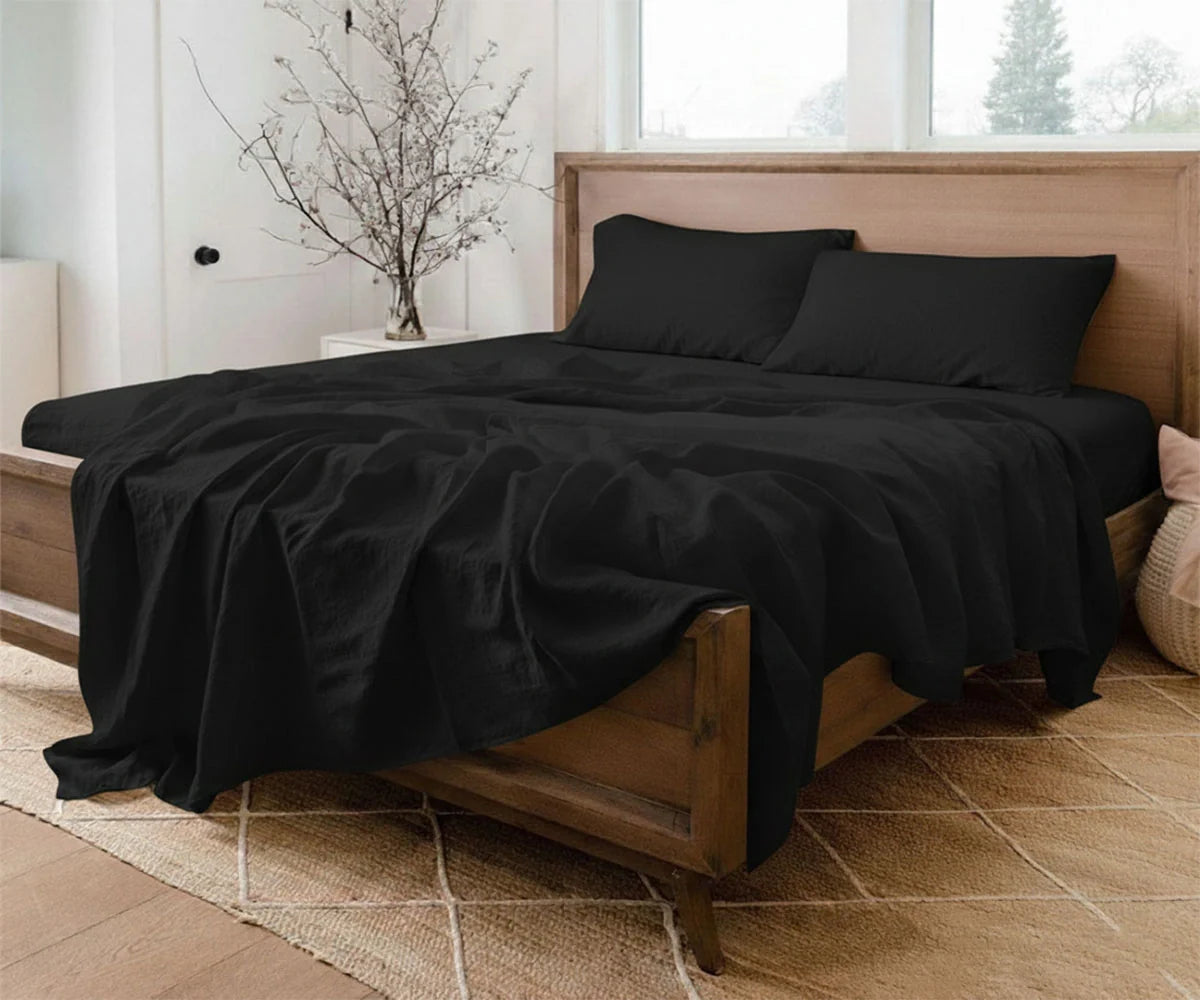 Black Bed Sheet Set