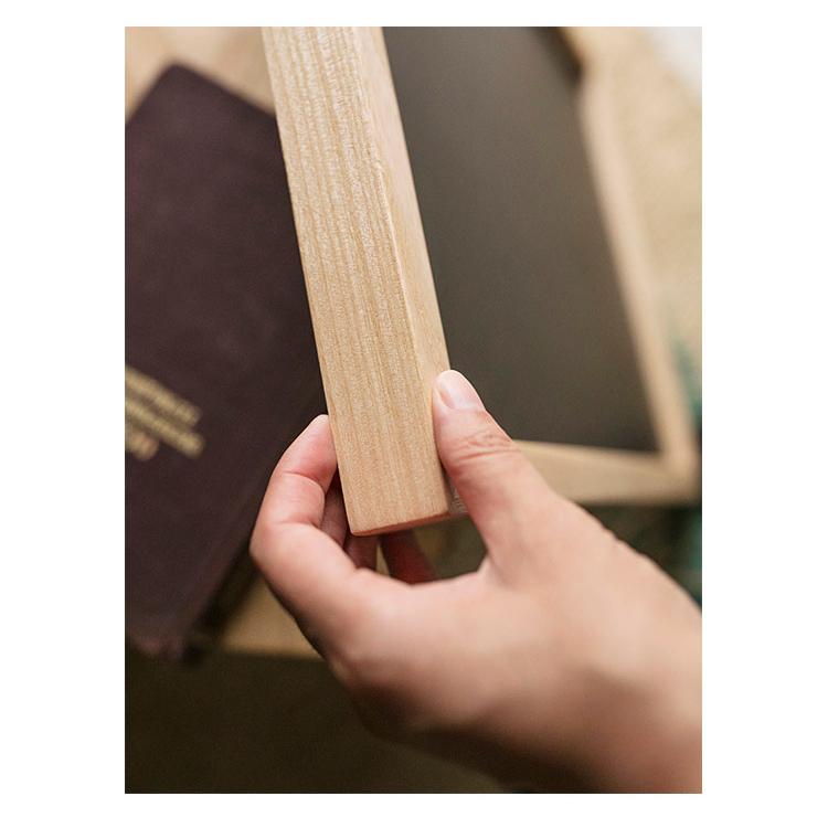 Black Magnetic Chalk Board with Solid Wood Frame