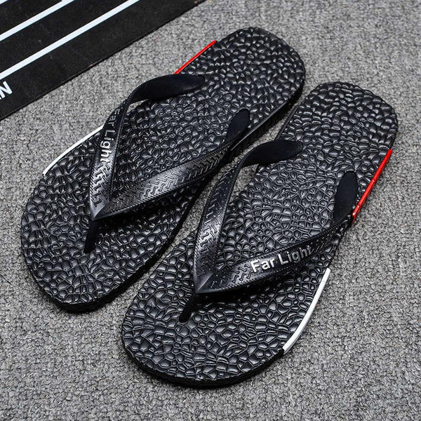 Black Man House Slippers Elegant Flip Flop Pool Slippers Summer Sandals  Men's Shoes Breathable Air Mesh Comfortable Leather Flip Flops Non-Slip Sport Cushion Beach Outdoor Walking Slippers