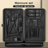 Black Manicure Nail Clipper Set Case