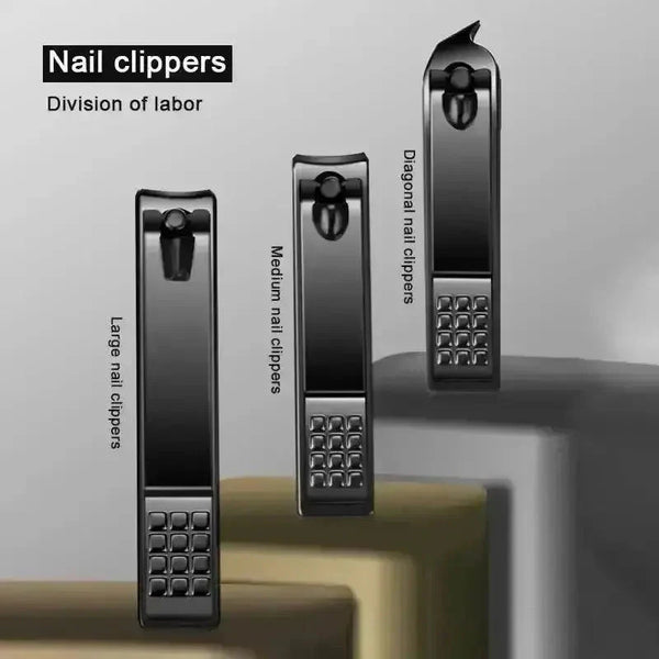 Black Manicure Nail Clipper Set Case