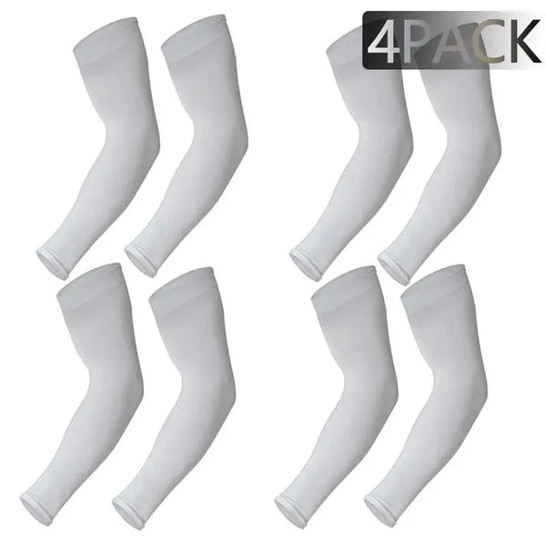 Black Men Unisex Cooling Arm Sleeves Cover Cycling Running Sun Protection Outdoor Activities Hide Tattoos Sleeve Cooling Sports Sleeve For Basketball Golf Football