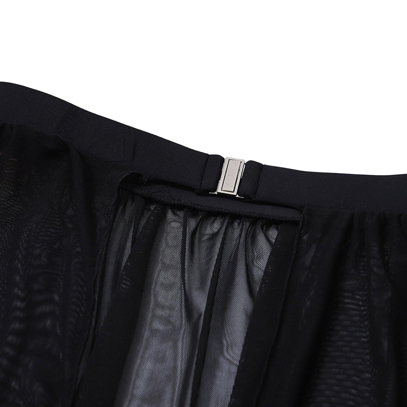 Black Mesh Bikini Cover Up Set Women Bathing Outfits Adults Solid Color One Shoulder Bikini Top  Mesh See Through Crochet Off Shoulder Crop Tops 2 Piece Bikini Swimsuit Cover-ups Beach Summer Outfits