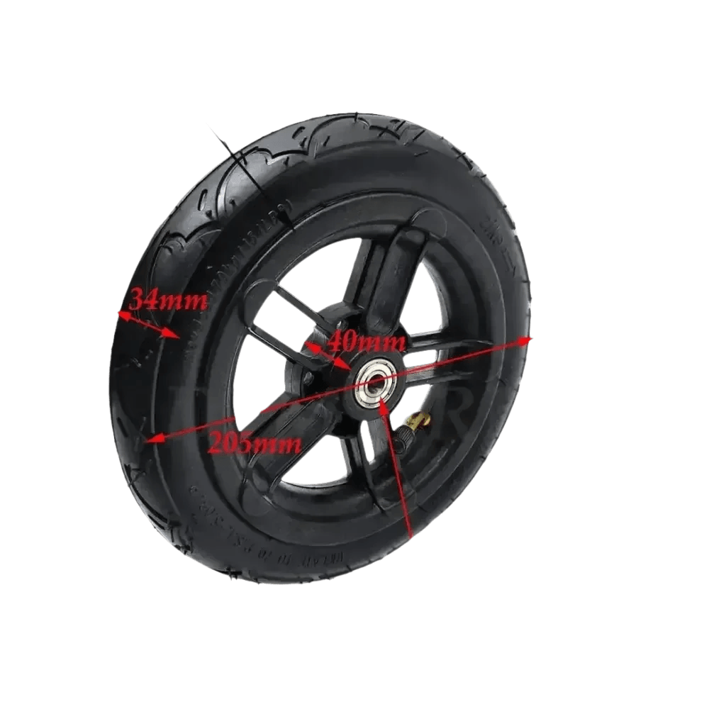 Black Wheel Pneumatic Tire for Folding Electric Scooter. Inner Outer Tire for A-bike.