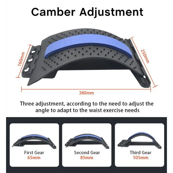 Black Purple Back Stretching Device Muscle Back Massage Relax Stretcher Posture Therapy Back Stretch Spine Pain Relief Stretcher Support Lower And Upper Muscle Pain Relief