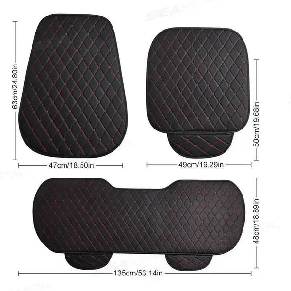 Black Quilted Leather Car Seat Covers