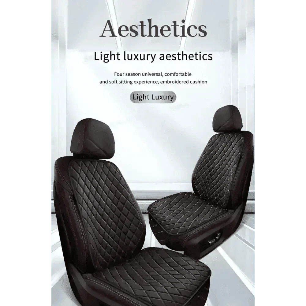 Black Quilted Leather Car Seat Covers