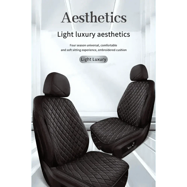 Black Quilted Leather Car Seat Covers