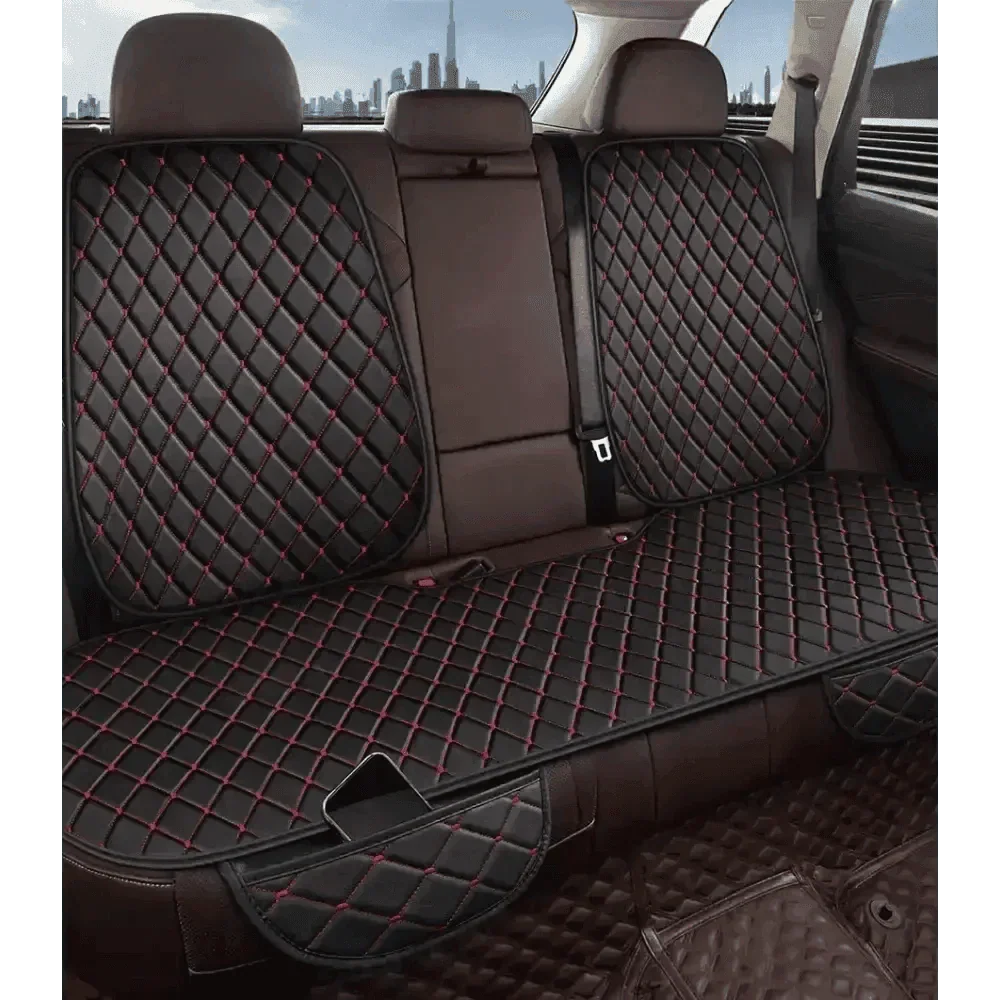 Black Quilted Leather Car Seat Covers