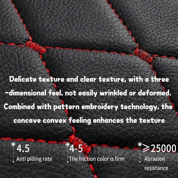 Black Quilted Leather Car Seat Covers