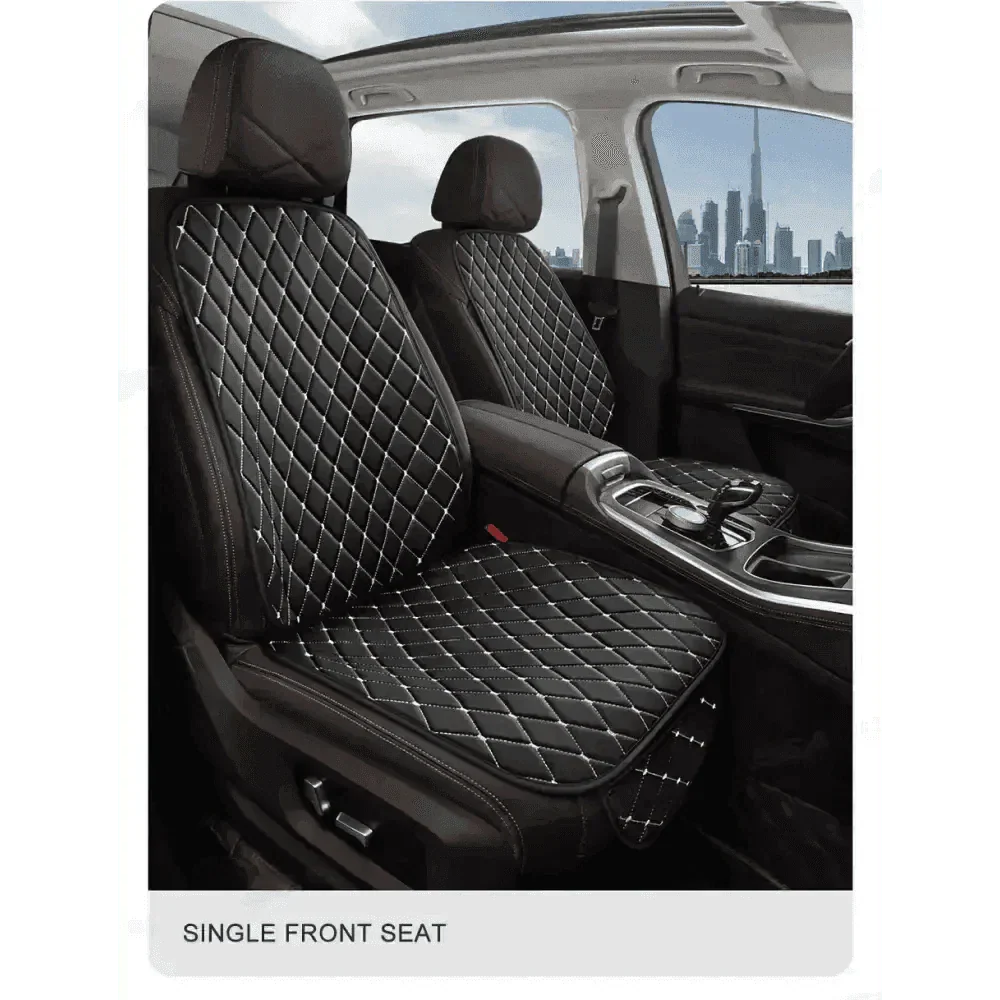 Black Quilted Leather Car Seat Covers