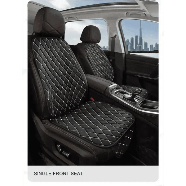 Black Quilted Leather Car Seat Covers