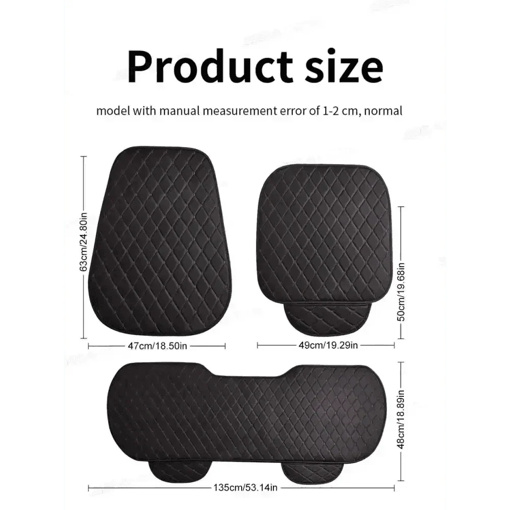 Black Quilted Leather Car Seat Covers