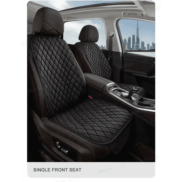 Black Quilted Leather Car Seat Covers