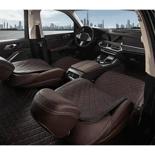 Black Quilted Leather Car Seat Covers