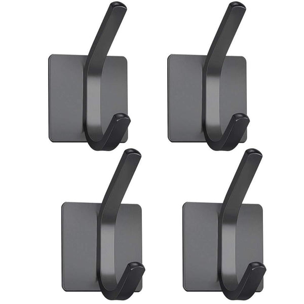 Black Robe Hook Wall Hook Towel Hook for Bathroom Stainless Steel Coat Hook Rustproof Hook Hanger for Kitchen Hardware Stainless Steel Hooks Waterproof and Oilproof Bathroom Kitchen Self Adhesive Hooks for Hanging Coat Hat Towel
