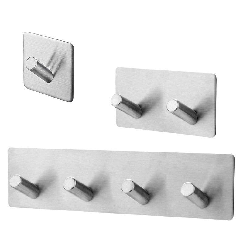 Black Robe Hook Wall Hook Towel Hook for Bathroom Stainless Steel Coat Hook Rustproof Hook Hanger for Kitchen Hardware Stainless Steel Hooks Waterproof and Oilproof Bathroom Kitchen Self Adhesive Hooks for Hanging Coat Hat Towel