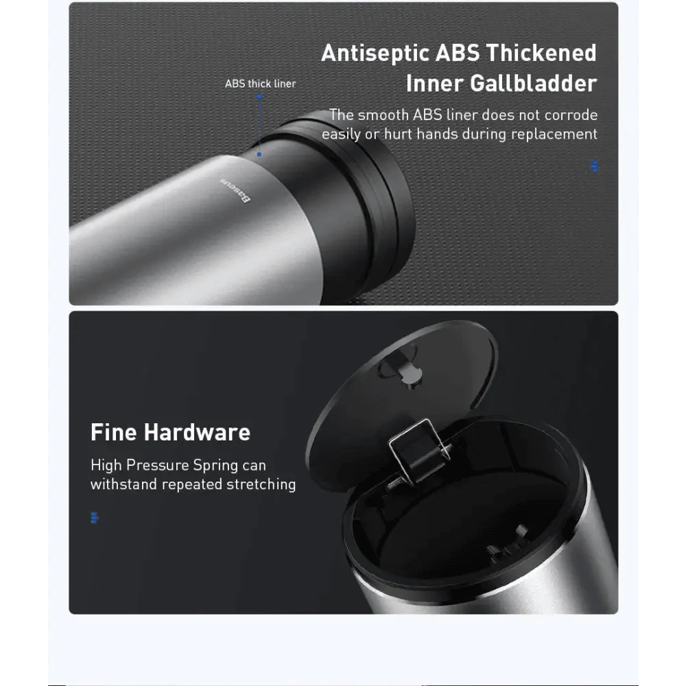 Black Small Trash Bin Garbage Can For Car Waste Rubbish Basket Organizer Storage Holder Car Accessories