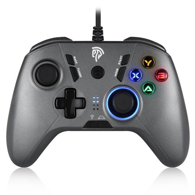 Black Sustainable Wired Joystick Game Controller With Customized Buttons Programable With PC Laptop