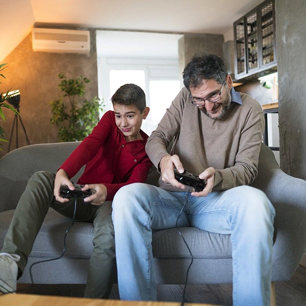 Black Sustainable Wired Joystick Game Controller With Customized Buttons Programable With PC Laptop