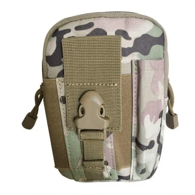 Black Tactical Pouch Belt Phone Holder Waist Bag Military Fanny Pack Classy Outdoor Travel Workout Sports Hands-Free Waist Bag For Running Outdoor Activities