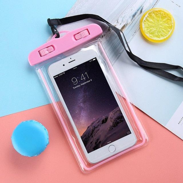 Black Waterproof Mobile Cover Pouch Mobile Case Phone Pouch for iPhone Outdoor Waterproof Phone Case Universal Bag For iPhone 13 12 11 Pro Max Waterproof Phone Pouch Case & Strap