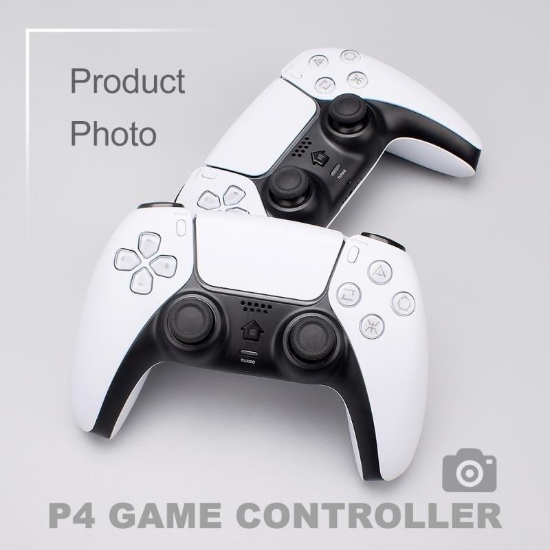 Black White Wireless Dual Sense Double Vibration Joystick Controller Compatible With PC Laptop For Gamers