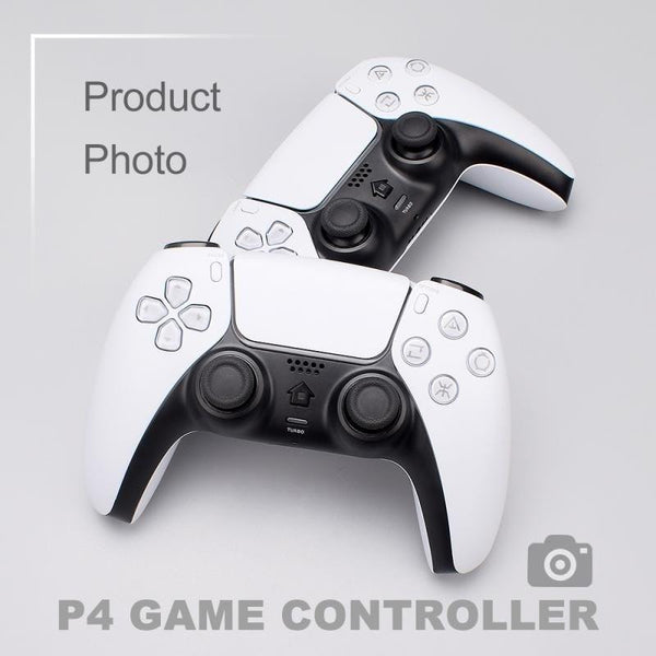 Black White Wireless Dual Sense Double Vibration Joystick Controller Compatible With PC Laptop For Gamers
