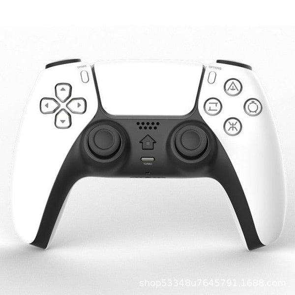 Black White Wireless Dual Sense Double Vibration Joystick Controller Compatible With PC Laptop For Gamers